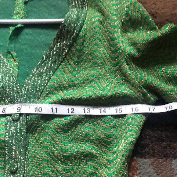 VTG | 70s metallic green and gold medium - Picture 12 of 16
